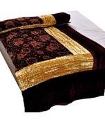 Jaipuri Maroon Jaipuri Double Bed Velvet Quilt