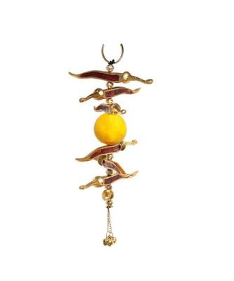 Neembu Mirch Meena Aluminium Metal Door Hanging 1
