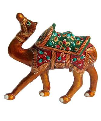 Rajasthani Aluminium Metal Enamelled Camel Showpiece 1