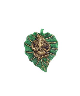 Lord Ganesha on Green Leaf 1