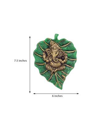 Lord Ganesha on Green Leaf 2