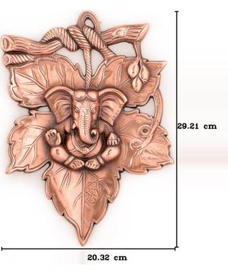 Metal Wall Hanging of Lord Ganesha on Creative Leaf 2