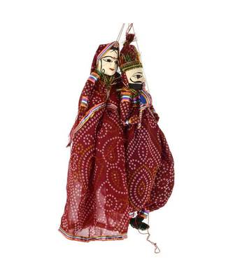 Rajasthani Famous Handmade Puppets (Multicolour) 2