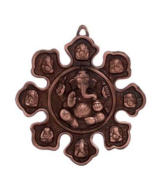 9 Variants of Lord Ganesha Metal Wall Hanging 1