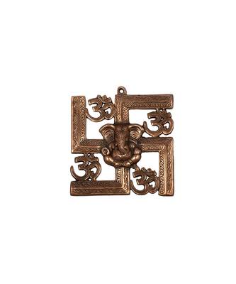 silver arts multicolor lord ganesha swastik wall hanging 2