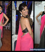 Shilpa Sethi Black and Pink Heavy saree with blouse