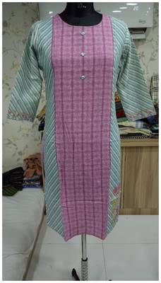 NAVRAJ FASHION Cotton Flex Purple And Blue Colored Stylish Kurti 2