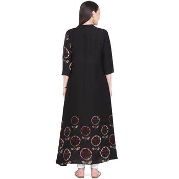 NAVRAJ FASHION Cotton Cream A-Line Kurta with Ethnic Jacket 3