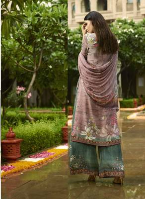 Multicolor digital print crepe salwar 2