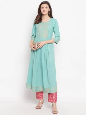 Blue Printed Kurtis 1