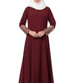 MRC Women A- Line Embroidered abaya  