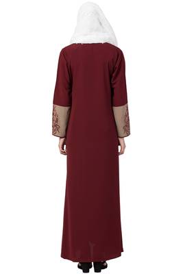 MRC Women A- Line Embroidered abaya   2