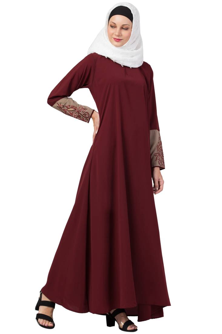 MRC Women A- Line Embroidered abaya  