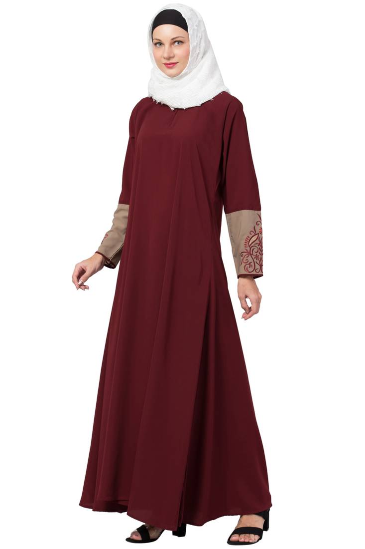 MRC Women A- Line Embroidered abaya  