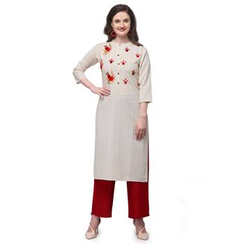 White embroidered cotton embroidered-kurtis 1