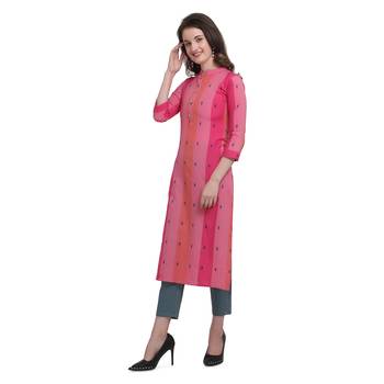 Red embroidered cotton cotton-kurtis 2