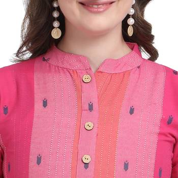 Red embroidered cotton cotton-kurtis 4