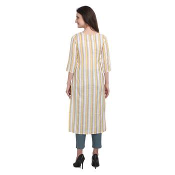 Mustard printed cotton cotton-kurtis 3