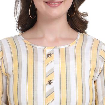 Mustard printed cotton cotton-kurtis 4