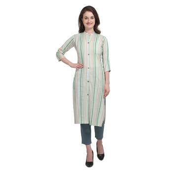 Green printed cotton cotton-kurtis 1