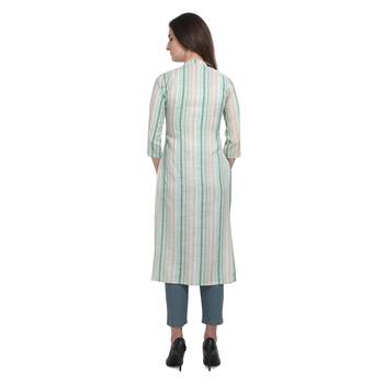 Green printed cotton cotton-kurtis 3