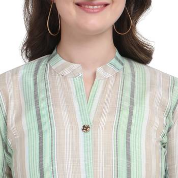 Green printed cotton cotton-kurtis 4