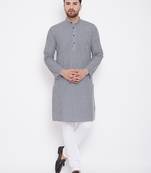 Multicolor plain pure cotton men-kurtas
