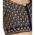 Women's Navy Blue & Silver Silk Blend Readymade Free Size Saree Blouse