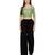 Women's Pista Green Cotton Silk Readymade Free Size Saree Blouse