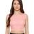Women's Pink Cotton chikan Readymade Saree Blouse
