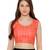 Women's Peach Cotton Readymade Free Size Saree Blouse