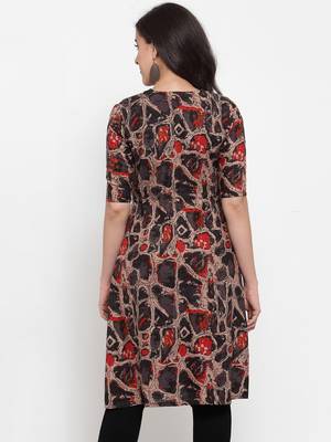 Grey printed viscose rayon cotton-tops 3