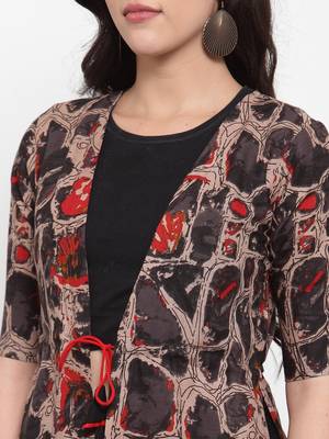 Grey printed viscose rayon cotton-tops 4