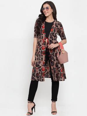 Grey printed viscose rayon cotton-tops 5