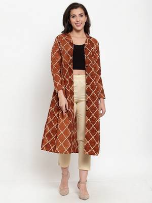 Indibelle Brown printed cotton cotton-tops 1