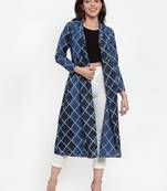 Blue printed cotton cotton-tops