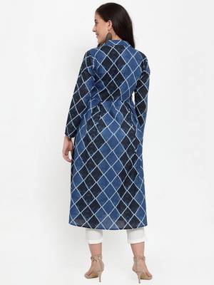 Blue printed cotton cotton-tops 3