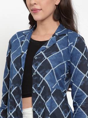 Blue printed cotton cotton-tops 4