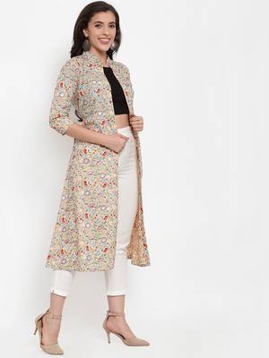 Indibelle Peach printed cotton cotton-tops 2
