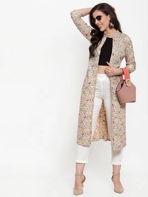 Indibelle Peach printed cotton cotton-tops 5