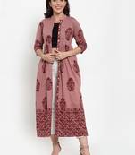 Indibelle Purple printed cotton cotton-tops