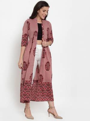 Indibelle Purple printed cotton cotton-tops 2