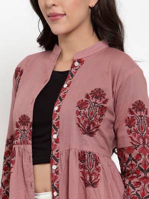 Indibelle Purple printed cotton cotton-tops 4