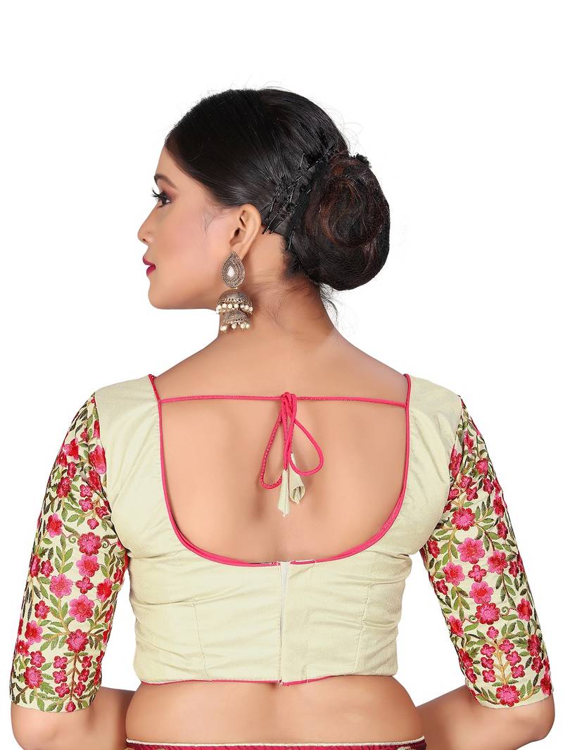 Women's  Embroidery work Readymade Saree blouse Free Size