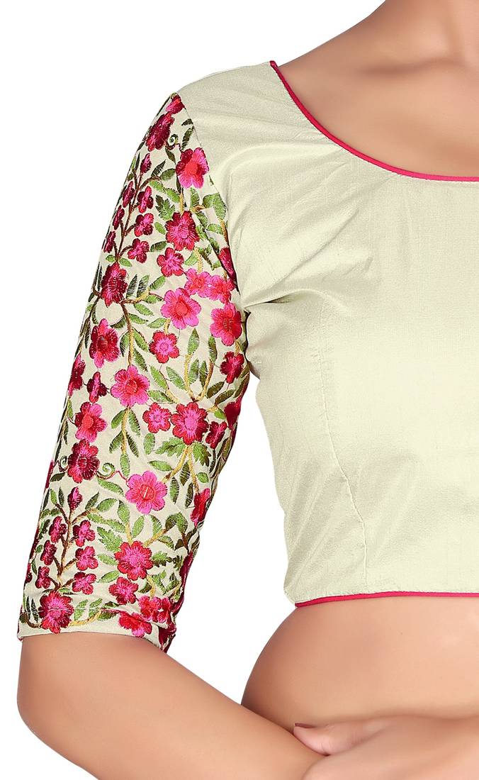 Women's  Embroidery work Readymade Saree blouse Free Size