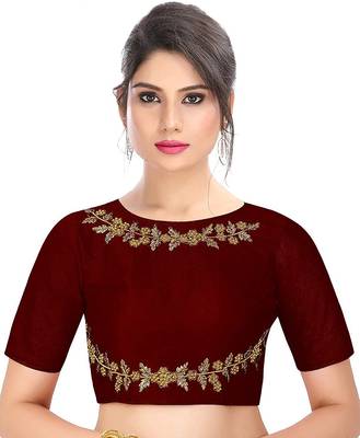 Women's  Embroidery work Readymade Saree blouse Free Size 1