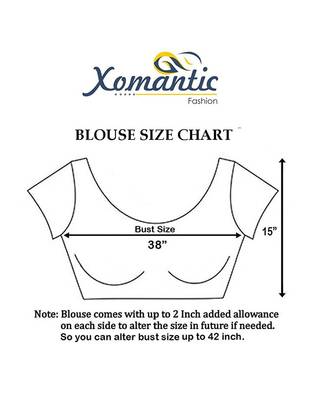 Women's  Embroidery work Readymade Saree blouse Free Size 3