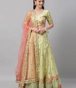 Miror work Ruffle lehenga Choli
