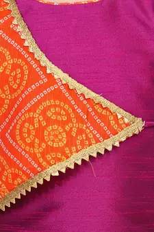 Purple Panel Kurti Dhoti For Baby Girls