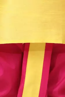 Yellow Pocket Embroidery Dhoti Kurta For Baby Boy